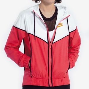 Women's Nike Sportswear Windrunner Jacket S Red White Gold Windbreaker
